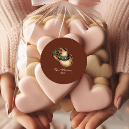 Adesivo Redondo Western Cowboy Hat Christmas 9 Photo