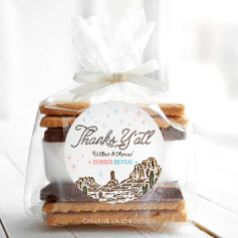 Adesivo Redondo Western Gender Reveable Cowboy ou Cowgirl