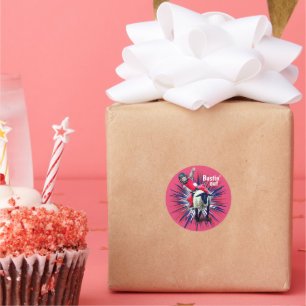 Adesivo Redondo Western Rodeo Cowboy Cowboy Mutton Busting