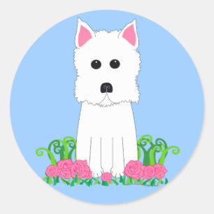Adesivo Redondo Westie