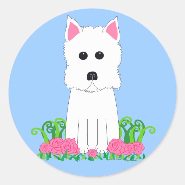 Adesivo Redondo Westie (Frente)