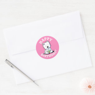 Adesivo Redondo Westie BIRTHDAY KiniArt Stickers