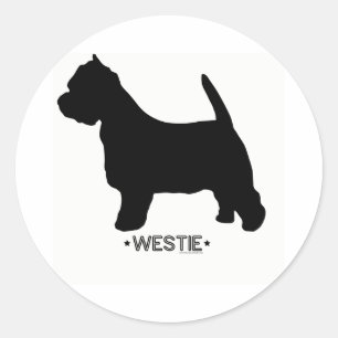 Adesivo Redondo Westie Sticker