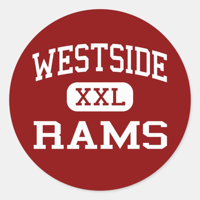 Adesivo Redondo Westside - Rams - High - Anderson Carolina do Sul (Frente)