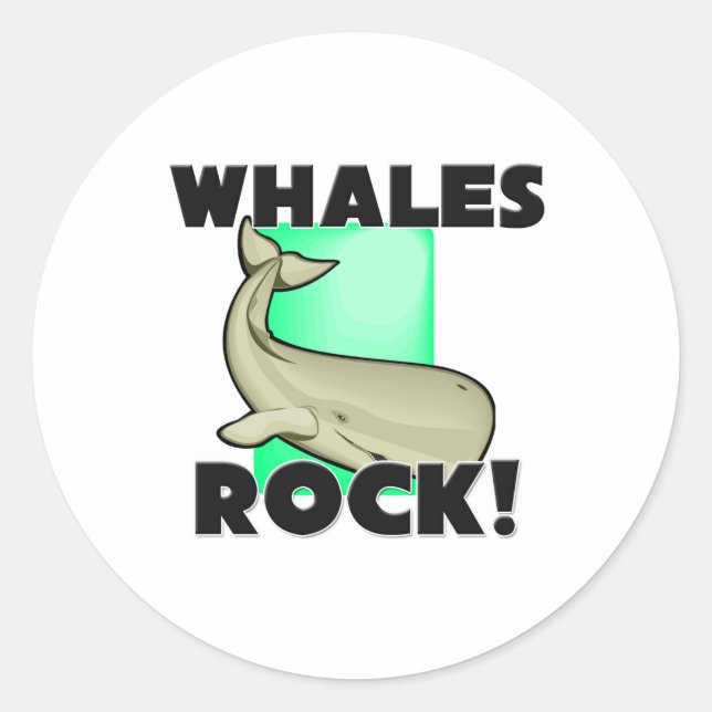 Adesivo Redondo Whales Rock (Frente)