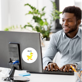 Adesivo Redondo What the Duck?