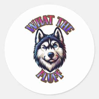 Adesivo Redondo What The Fluff Paw Print Magnet