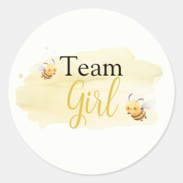 Adesivo Redondo What Will Baby Bee Team Boy