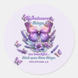 Adesivo Redondo Whatsoever Things Are Scripture