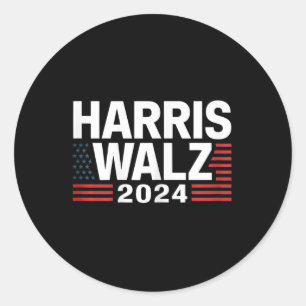 Adesivo Redondo Wheimer 2024 Eleição Kamala Harris Tim W Waltz 1