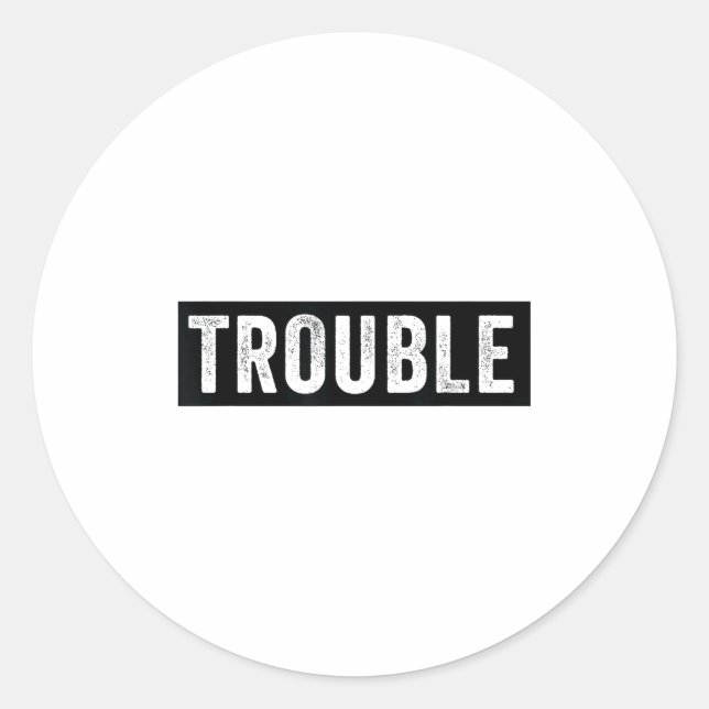 Adesivo Redondo Where I Go Trouble Follows Funny Matching Couple S (Frente)