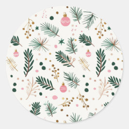 Adesivo Redondo Whimsical Botanical