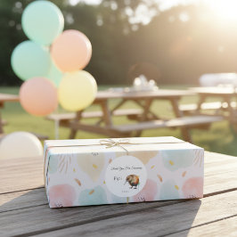 Adesivo Redondo Whimsical Kiwi Bird Baby Shower | Sweet Pipi