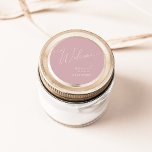 Adesivo Redondo Whimsical Script | Dusty Rose Wedding Welcome<br><div class="desc">Introducing our stunning whimsical script | dusty rose wedding welcome classic round sticker perfect for your simple modern boho spring celebration. Our elegant design includes a vibrant bright, pastel color palette with a vintage chic calligraphy script. Whether you prefer a minimalist or classic style, our unique editable product offers luxury...</div>