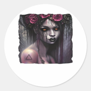 Adesivo Redondo Whimsigoth Classic Funny
