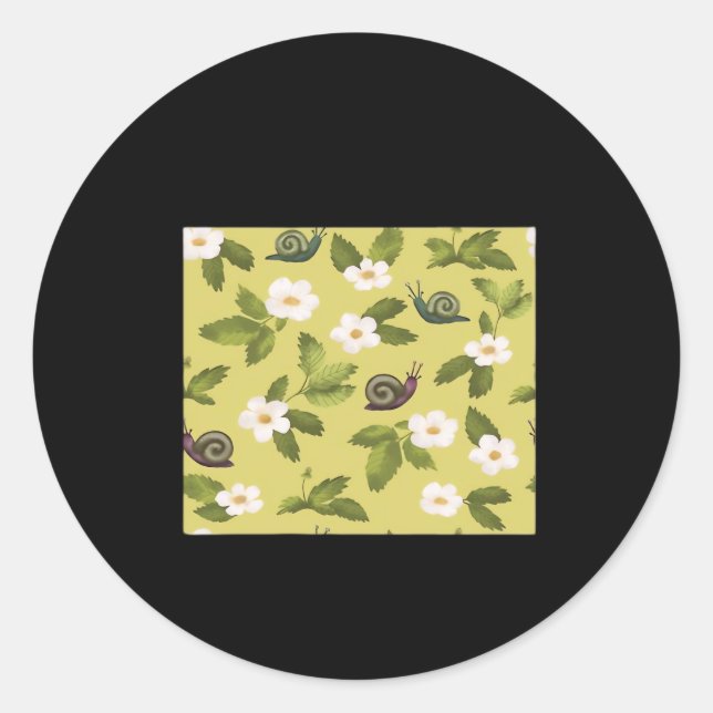 Adesivo Redondo Whimsigoth Snail Classic (Frente)