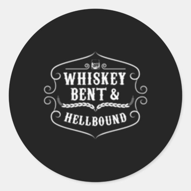 Adesivo Redondo Whiskey Bent Scotch Bourbon Para Cigar (Frente)