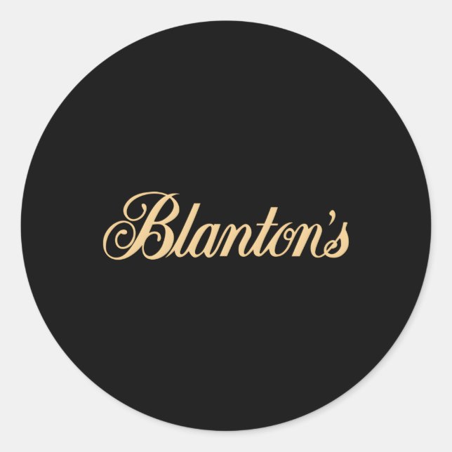 Adesivo Redondo Whiskey Do Pequeno Batch De Blanton Kentucky Bourb (Frente)