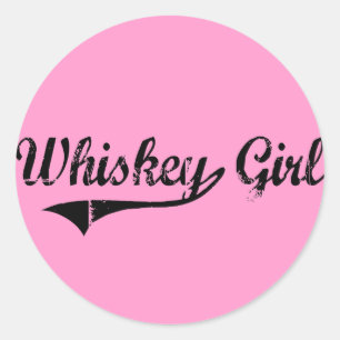 Adesivo Redondo Whiskey Girl