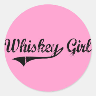 Adesivo Redondo Whiskey Girl