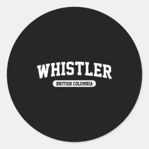 Adesivo Redondo Whistler colúmbia britânica canadá montanha de esq