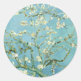 Adesivo Redondo White almond blossom by Vincent Van Gogh