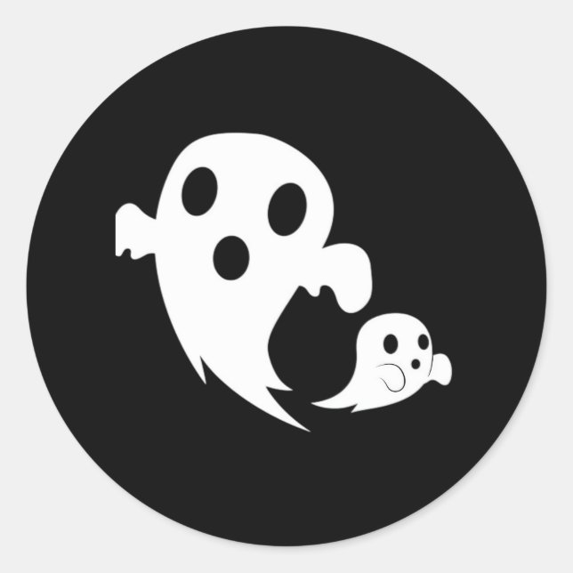 Adesivo Redondo White Boo (Frente)
