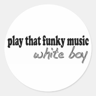 Adesivo Redondo White Boy da música divertida