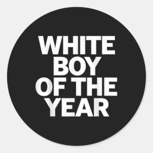 Adesivo Redondo White Boy Do Ano