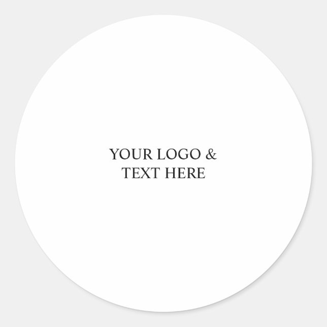 Adesivo Redondo White Personalized – Your Logo & Text Here (Frente)