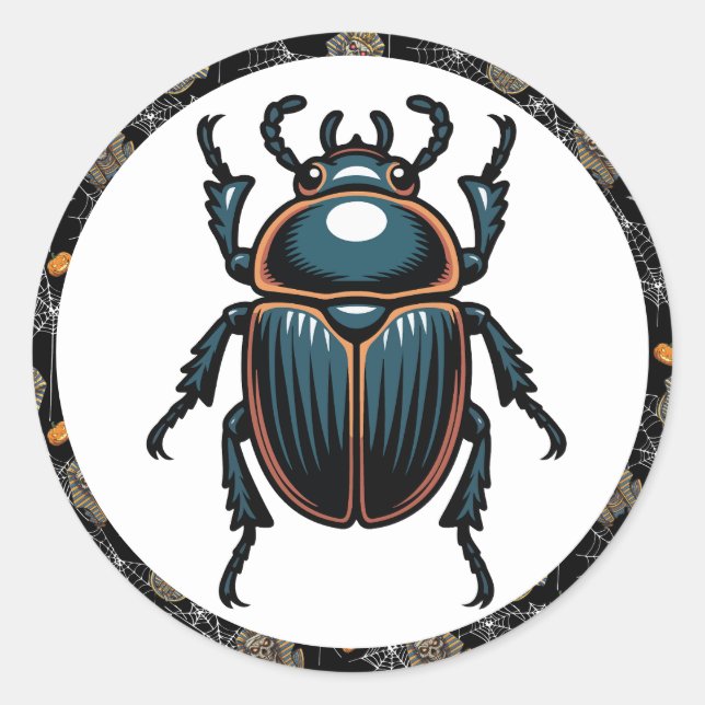 Adesivo Redondo 🤍 White Pharaoh Mummy Stickers 🎃 👑 (Frente)