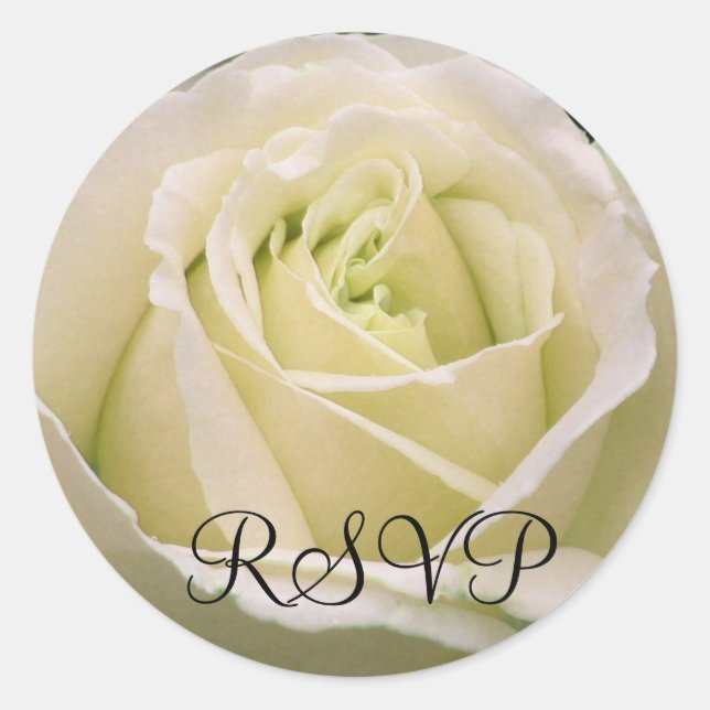 Adesivo Redondo White Rose Sticker (Frente)