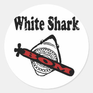 Adesivo Redondo White Shark