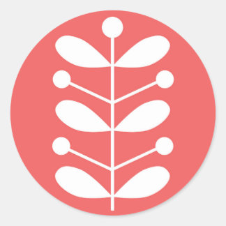 Adesivo Redondo White Stems