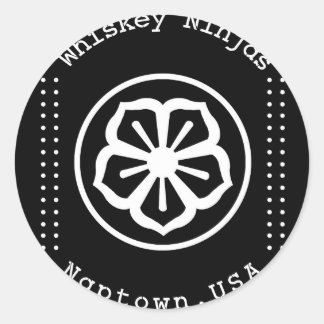 Adesivo Redondo Whkey Ninjas Karate Kid Sticker