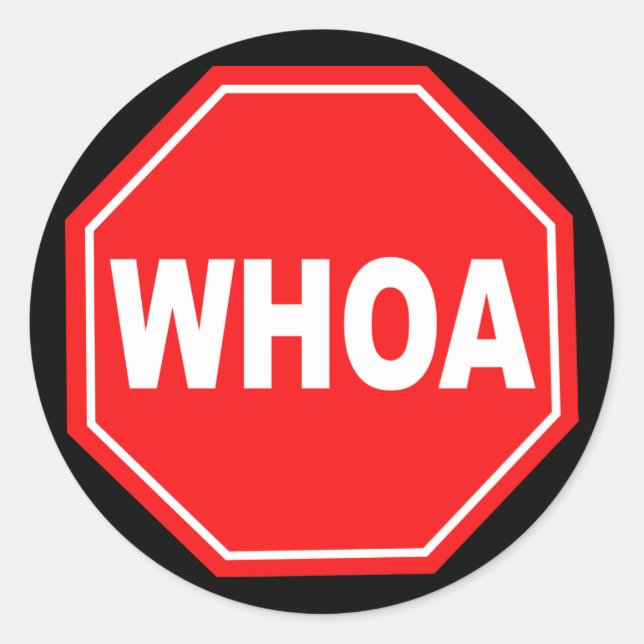 Adesivo Redondo whoa (Frente)