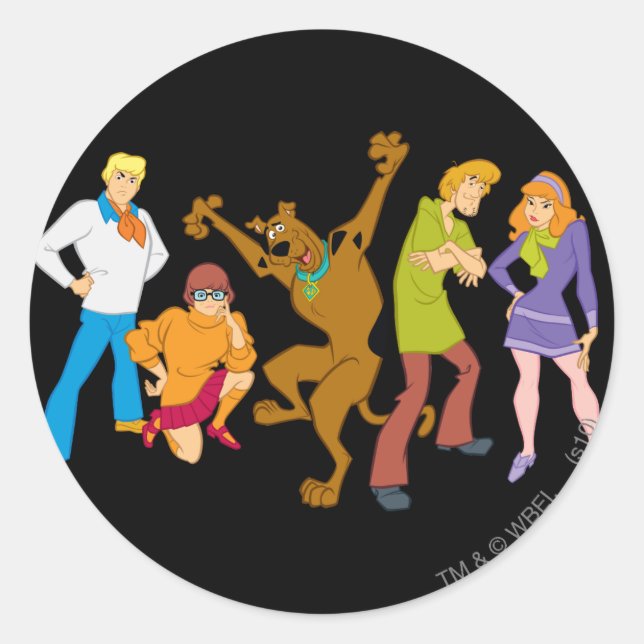 Adesivo Redondo Whole Gang 16 Mystery Inc (Frente)