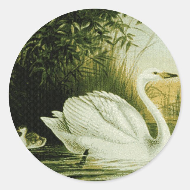 Adesivo Redondo Whoper Swan Sticker (Frente)