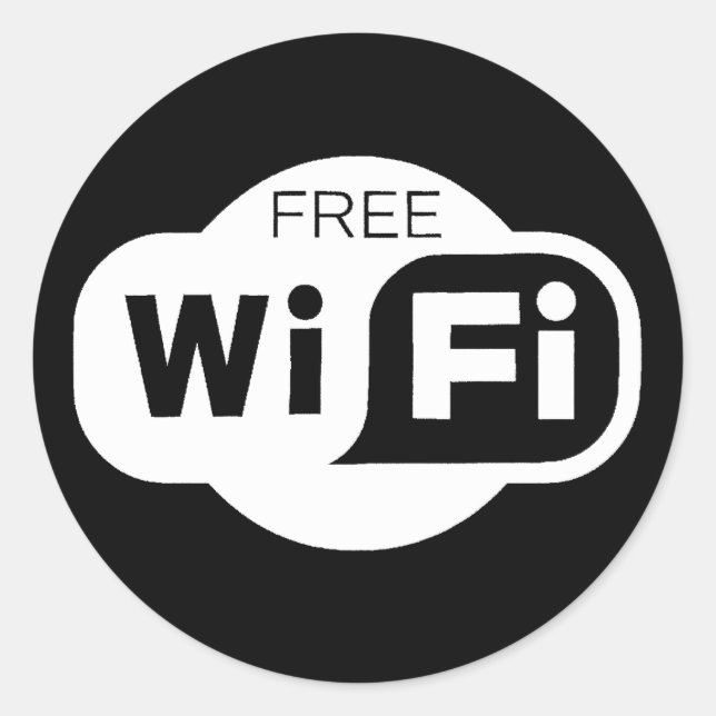 Adesivo Redondo Wi-Fi gratuito (Frente)