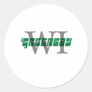 Adesivo Redondo wi greenbay