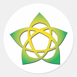 Adesivo Redondo Wicca Flower