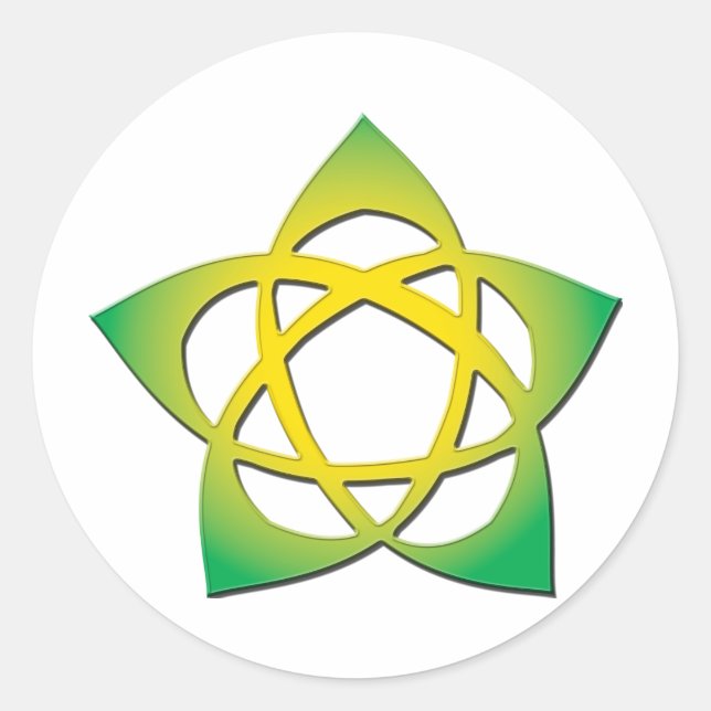 Adesivo Redondo Wicca Flower (Frente)