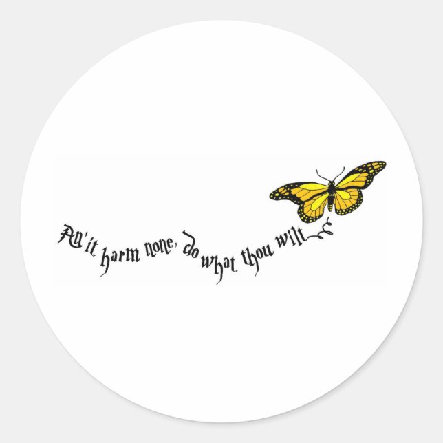 Adesivo Redondo Wiccan rede (Frente)