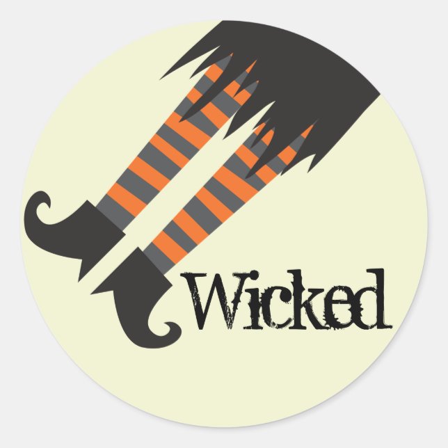 Adesivo Redondo Wicked Witch Halloween (Frente)