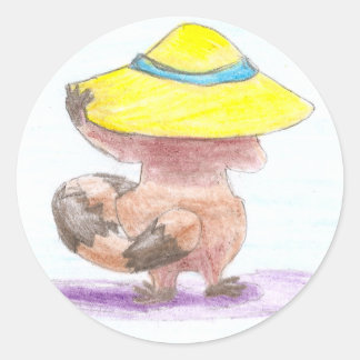 Adesivo Redondo Wide Hat Raccoon
