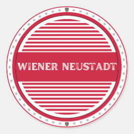 Adesivo Redondo Wiener Neustadt City Emblem Austrian Identity