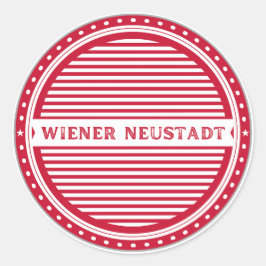 Adesivo Redondo Wiener Neustadt City Pride Emblem Austria Identity