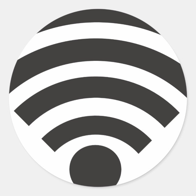 Adesivo Redondo Wifi network symbol (Frente)