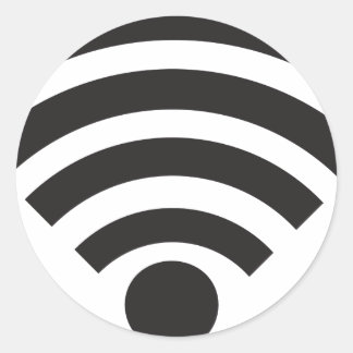 Adesivo Redondo Wifi network symbol