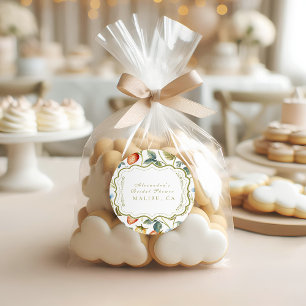 Adesivo Redondo Wild Berry Romance Chá de panela